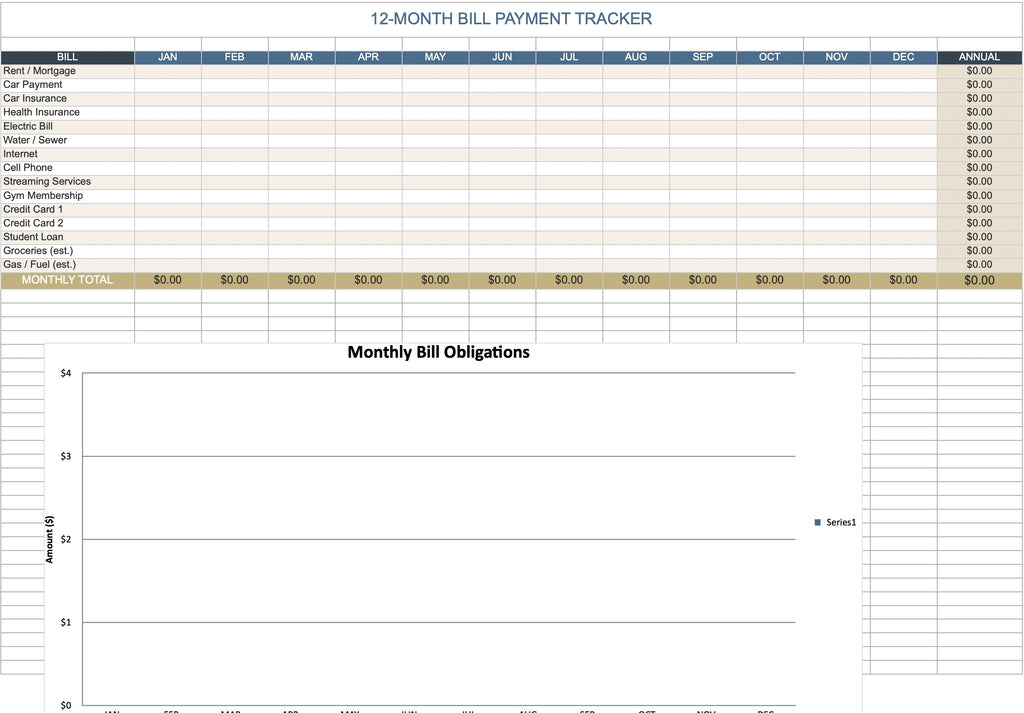 Bill Payment Calendar