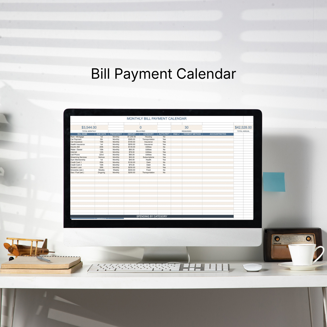 Bill Payment Calendar